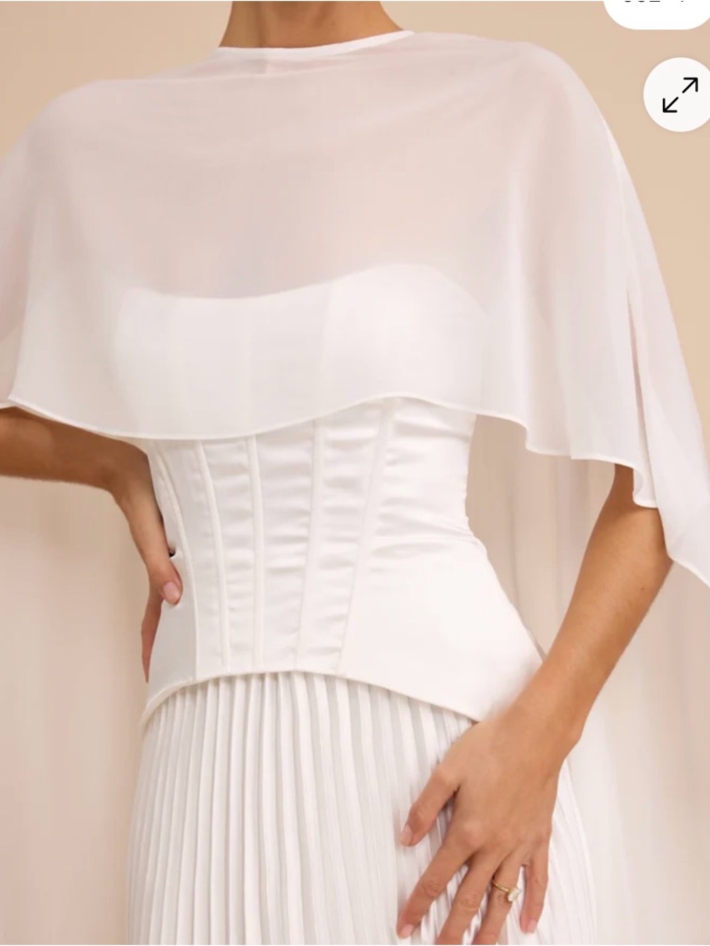 Lulu's White Sheer Cape